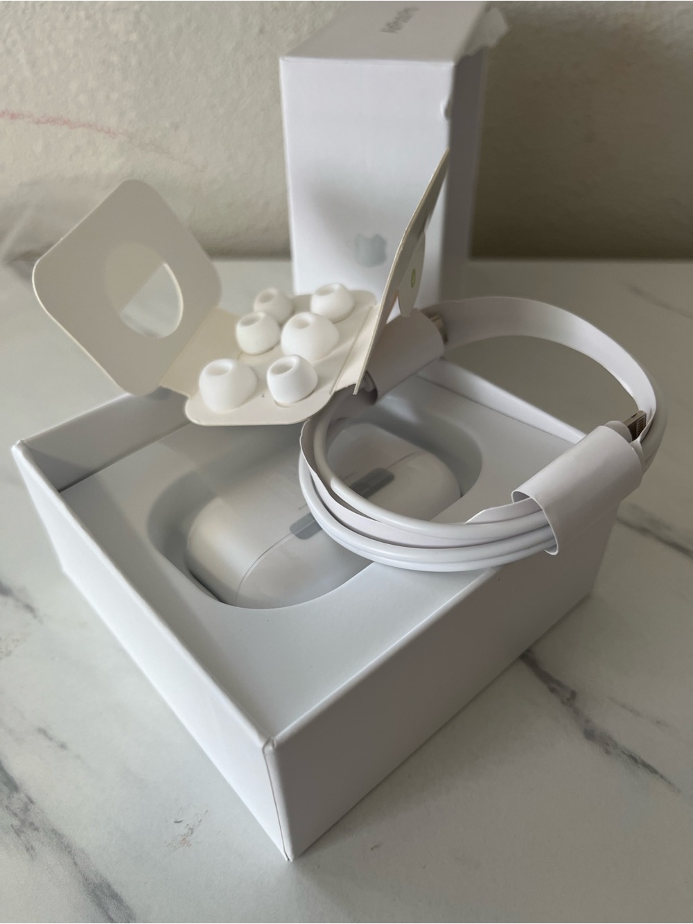 Apple White Lightning Earbuds with Extra Silicone Tips and Cable